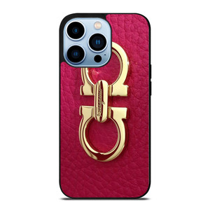 SALVATORE FERRAGAMO LOGO MAGENTA iPhone XR Case Cover